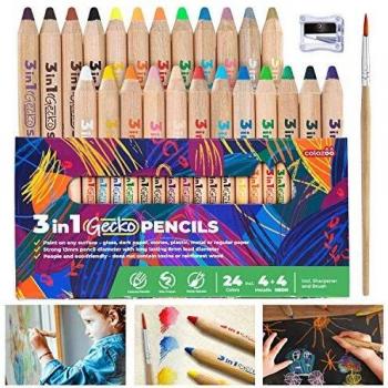 Matite Colozoo 24 Colori – 3‑in‑1 con Pennello