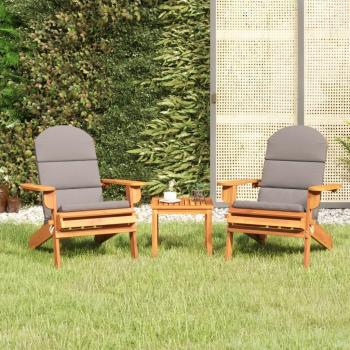 Kit de mobilier de plein air – Salon de jardin 3 pièces – Bois acacia