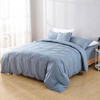 Aisbo SoftMicro 4-Item Super King Bedding in Light Blue