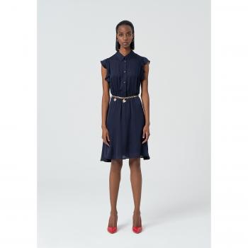 Vestito regular fit Fracomina Blu scuro a taglio midi