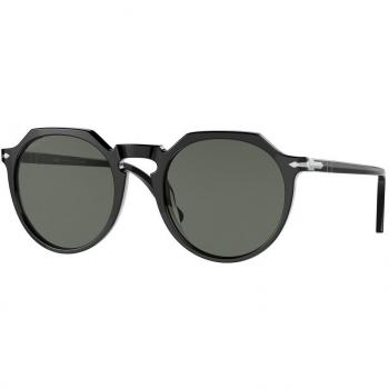 Persol PO3281S/S Polarized 95/58 Anteojos de Sol para Hombre Negros con lentes polarizados, color negro, tamaño 52