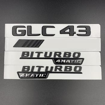 Emblème Noir GLC43 Badge Biturbo
