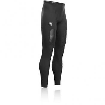 Leggings Lunghi Compressport Sotto Controllo Trail Running Nero