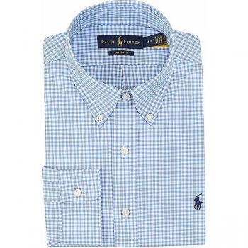 Camicia stretch custom fit blu