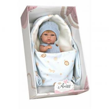 Puppe Arias 30 cm – Bambola di Natale con marsupio in vinile