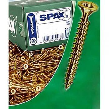 Spax Tornillo Madera Cabeza Plana POZIDRIV 3,5x25mm BICROMATADO 20 Unidades