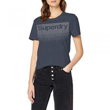 Superdry Swiss Logo Cascade Entry Tee T-Shirt, Blanc (White 001), M (Tailles Fabricants:14) Femme