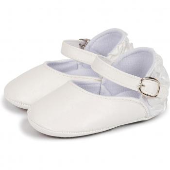Chaussures garnies de fleurs pour bébés filles 0-18 mois