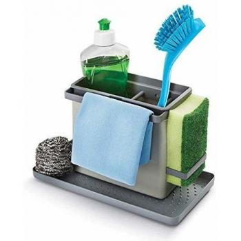 Tidy-Tex Sink Organizer, Grey, 24 x 13 x 14 cm