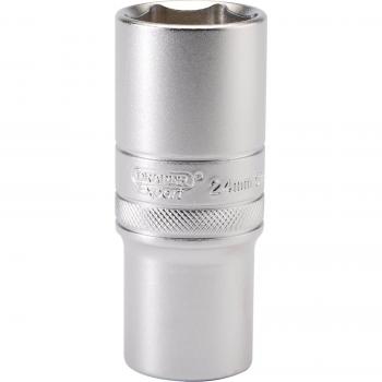 Métrique 6‑point, socket profond 24 mm, drive carré ½ – Draper