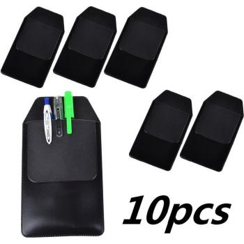 Protector de vinilo negro para escritura, 10 Uds