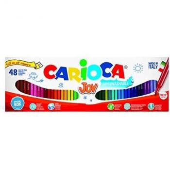 Carioca Joy | Scatola da Mezzo Metro di Pennarelli Punta Fine, Colori Assortiti, 48 Pezzi
