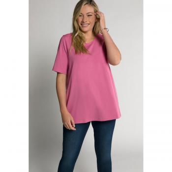 T-shirt Girocollo Mezze Maniche Donna Rosso 56/58 Cotone Ulla Popken