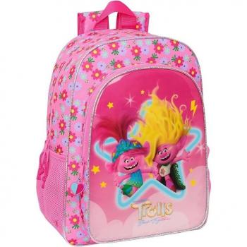 Mochila Escolar Trolls Rosa 33 x 42 x 14 cm