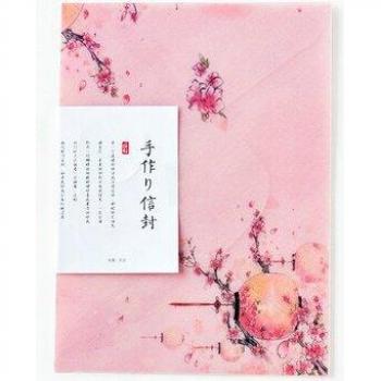 Set of 3 Retro Watercolor Envelopes with Sealing Stickers