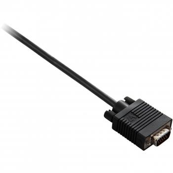V7 Black VGA Display Cable 3m HDDB15 Male to Male