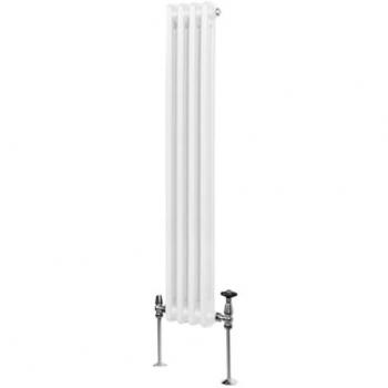Radiateur Vertical Blanc à Deux Colonnes 1500 × 202 mm – Chauffage Éco‑Efficace