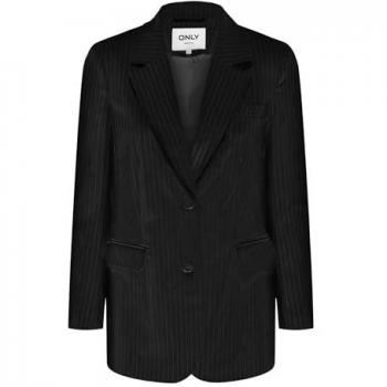Blazer Reina – ONLY, Noir Oversize, Rayures Fines