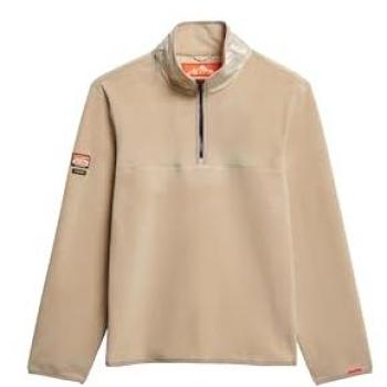 Hoodie polaire Superdry homme 1/2 zip crème XL