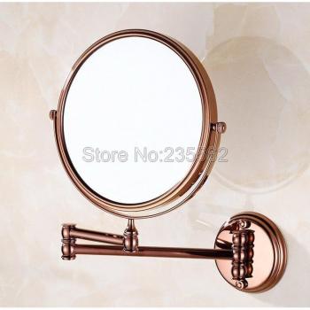 Brass Folding Magnifying Wall Mirror