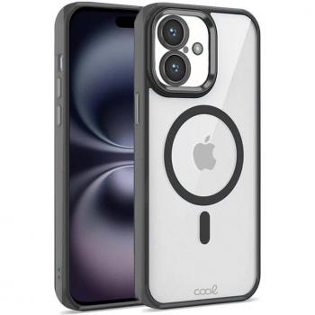 Funda Transparente Magnética Borde Negro para iPhone 16