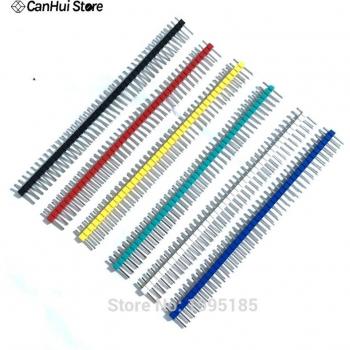 30pcs Male Pin Connector Kit 2.54mm Pitch Single Row (40 Pins, Multi-Color)