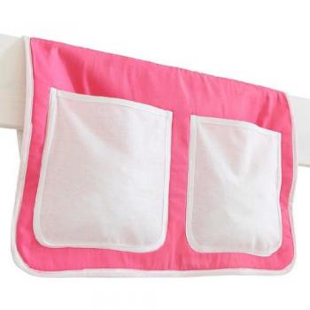 TiCAA Hochbett-Tasche Rosa-Weiß für Kinder