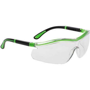 UltraLite Black/Green Neon Safety Goggles