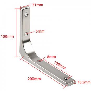 Stainless Steel Right Angle Bracket for Shelving