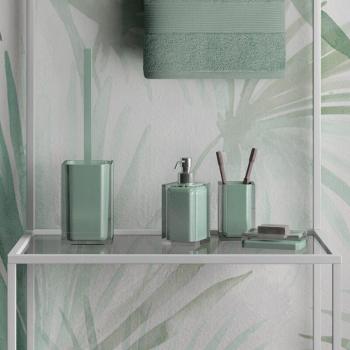 Set di accessori bagno 4 pezzi in resina RA99 Gedy RAINBOW Verde Menta