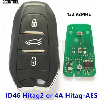 Télécommande Peugeot pour modèles 208 308 508 3008 5008 Expert, fréquence 433MHz/434MHz, sans clé