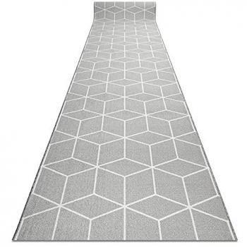 Gris Cube Tapis de Couloir Antidérapant 90 × 180 cm – RugX