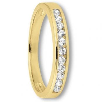 Feiner Goldring mit Zirkonia, 333 Gelbgold, für Damen