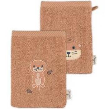 Sabbia Dorata: Set di Guanti Lavaggio Sterntaler Otti 2 Pack Marrone