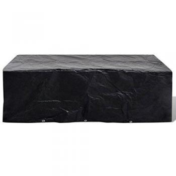 Housse à 8 Œillets pour Salon de Jardin 300x140x90 cm Noir