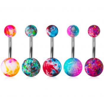Set van 5 Flexibele Navelpiercings 14G