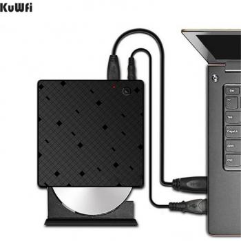 KuWFi Typ C USB 3.1 Externer DVD/CD Player für Laptop OS X/Windows