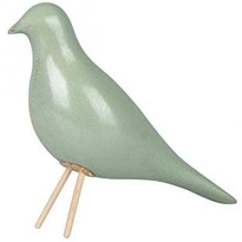 Estatua de Pájaro en Cerámica Turquesa