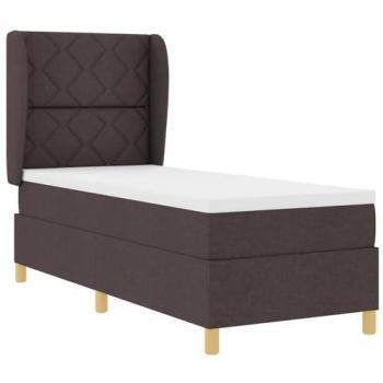 VidaXL Fabric Box Spring Bed 90x190cm – Dark Grey Mattress