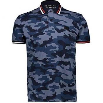 CMP Herren Poloshirt 30T7647 Avio Farbe: Dunkelblau – 59ZE Camo 52