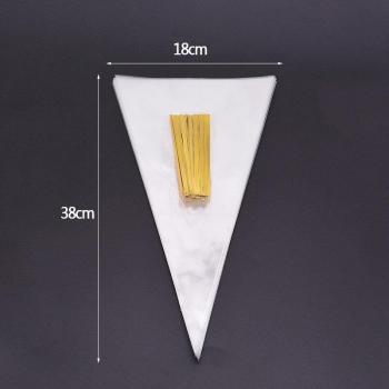 Clear 50-Count Cellophane Cone Bags – Wedding, Birthday, and Gift Wrap