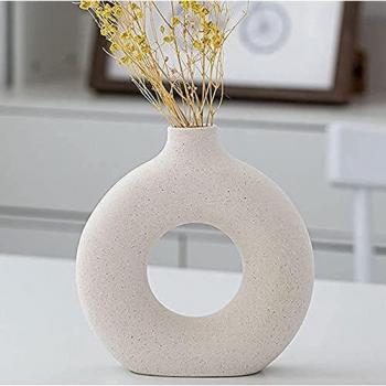 Silk Sunset Round Vase for Living Room Décor