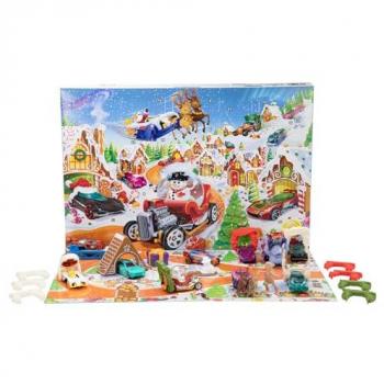 Calendrier Festif Hot Wheels avec 10 Véhicules