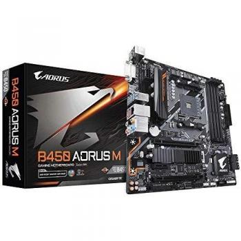 Placa base mATX Ryzen GIGABYTE B450 AORUS M Socket AM4 con Accesorios