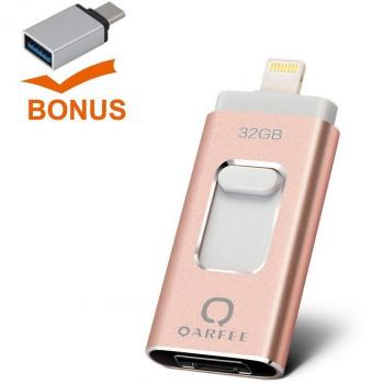 32GB Dual‑Connector Memory Card for Apple & Android