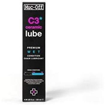 Muc-off cadena C3 lubricante húmedo 120ml cerámico lubricante cadena de bicicletas condiciones húmedas