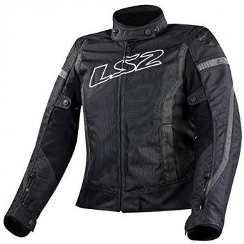 LS2 Giacca Moto Donna Impermeabile Nero Grigio M