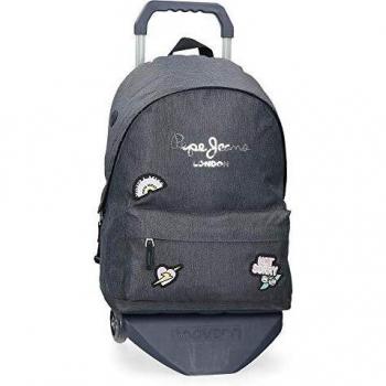Pepe Jeans Emi Mochila con Ruedas Niñas Azul 31x42x17.5 cm