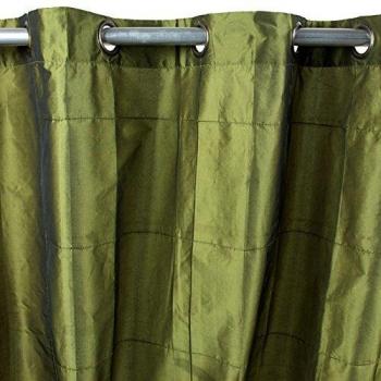 Cortina Lavable William 150 x 250 cm Verde Bronce Taffetas