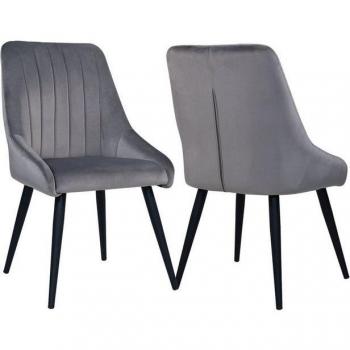Duhome Retro Polsterstuhl, 2er Set mit Rückenlehne
